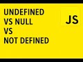 Stop Getting Confused! Undefined, Null &amp; Not Defined in JS Explained