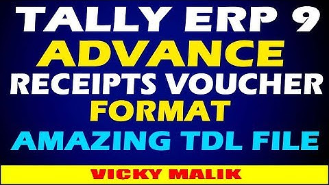 Receipt Voucher Print format TDL || #FreeTdl Receipt Voucher Customization Tdl For Tally Erp9 6.4.9