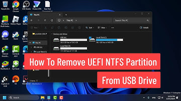 How To Remove UEFI NTFS Partition From USB Drive in Windows 11/10/8/7
