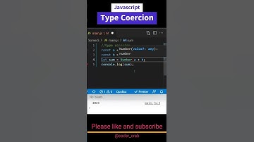 Type Coercion in javascript #shorts