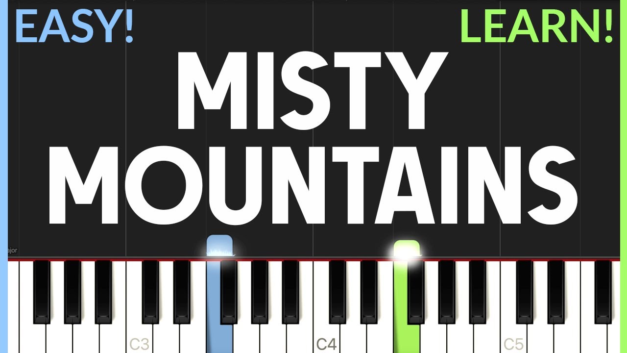 Misty Mountains The Hobbit EASY Piano Tutorial YouTube