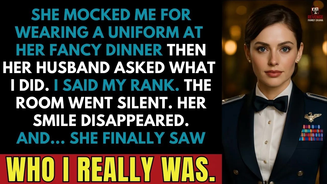 My Sister Mocked My Uniform at Dinner — Then Her Husband Froze and Said, “You're the Colonel？”