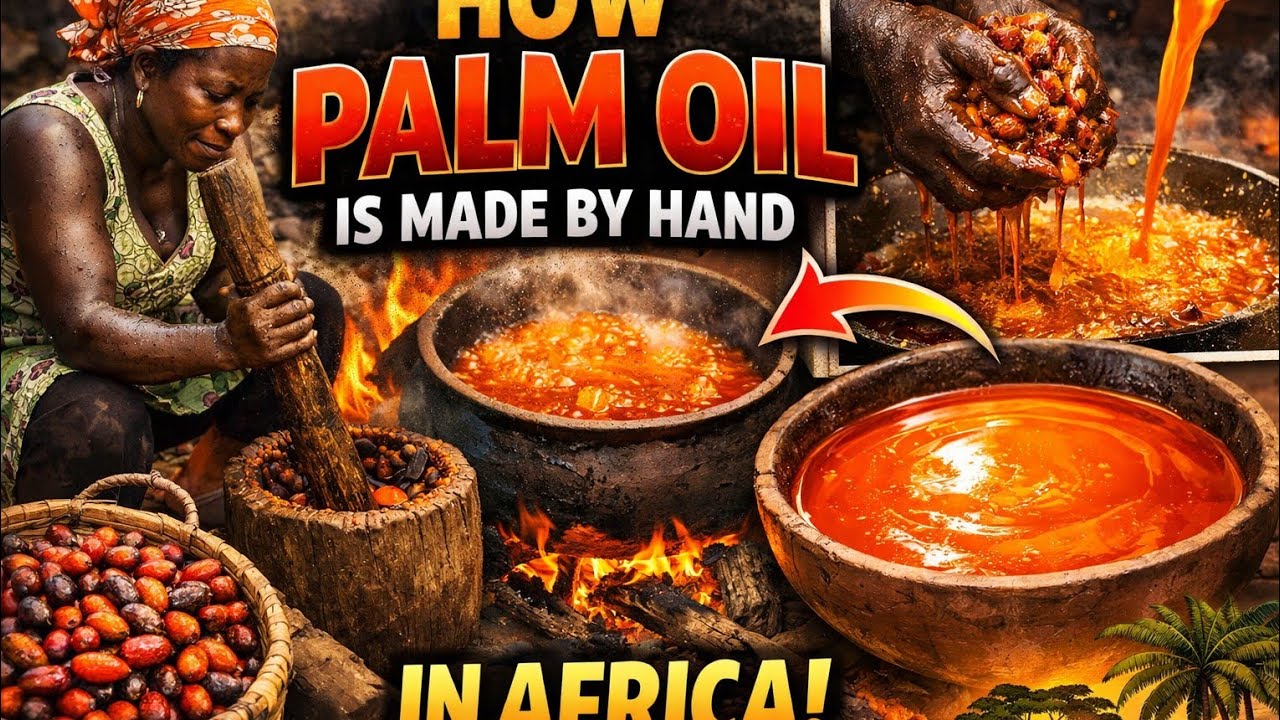 How palm oil is made in Africa 