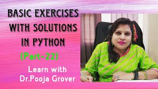 Educational Video | Python Exercises(S- 22)| Computer | Competition | CBSE