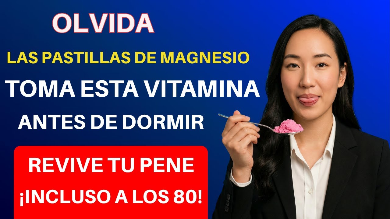 ¡Olvídate del magnesio! Toma dos vitaminas por la noche para revitalizar tu virilidad al instante