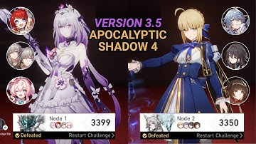 Apocalyptic Shadow Floor 4 3 Stars - E0S0 Castorice & E0S1 Saber | Honkai Star Rail 3.4