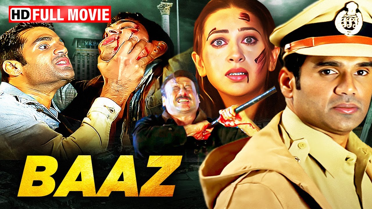 सुनील शेट्टी की सबसे खतरनाक एक्शन मूवी | बाज़ (BAAZ) Full Movie HD | Karishma Kapoor, Jackie Shroff