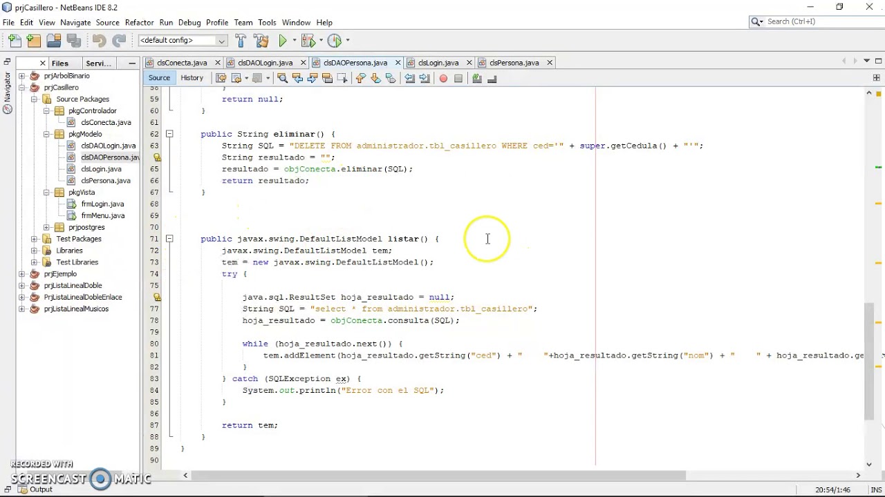 Demostrativo programa con conexion a base de datos JDBC Java ...