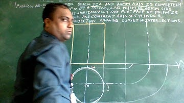 INTER SECTION AND PENETRATION OF SOLID -  CYLINDER AND TRIANGULAR PRISM By Kiran Rana