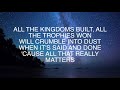 Only Jesus- Casting Crowns Lyrics