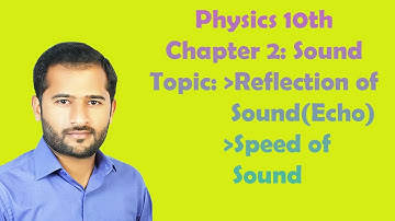 AJK BOARD 10TH Class Physics Chapter 11 Topics Reflection of Sound (Echo) + Speed of Sound