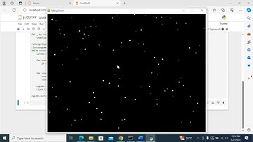 Python Animation Falling Snow Effect using pygame