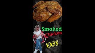 Smoked Whole Chicken - Traeger Pellet Grill - #shorts