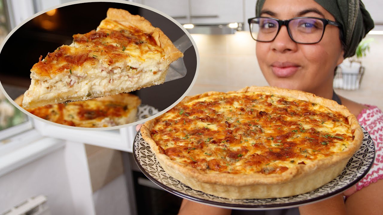 ¡Así se hace la mejor quiche en casa con tocino y tres queso!