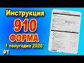 Упрощённая декларация 2020 год / ЗАПОЛНЕНИЕ 910 форма