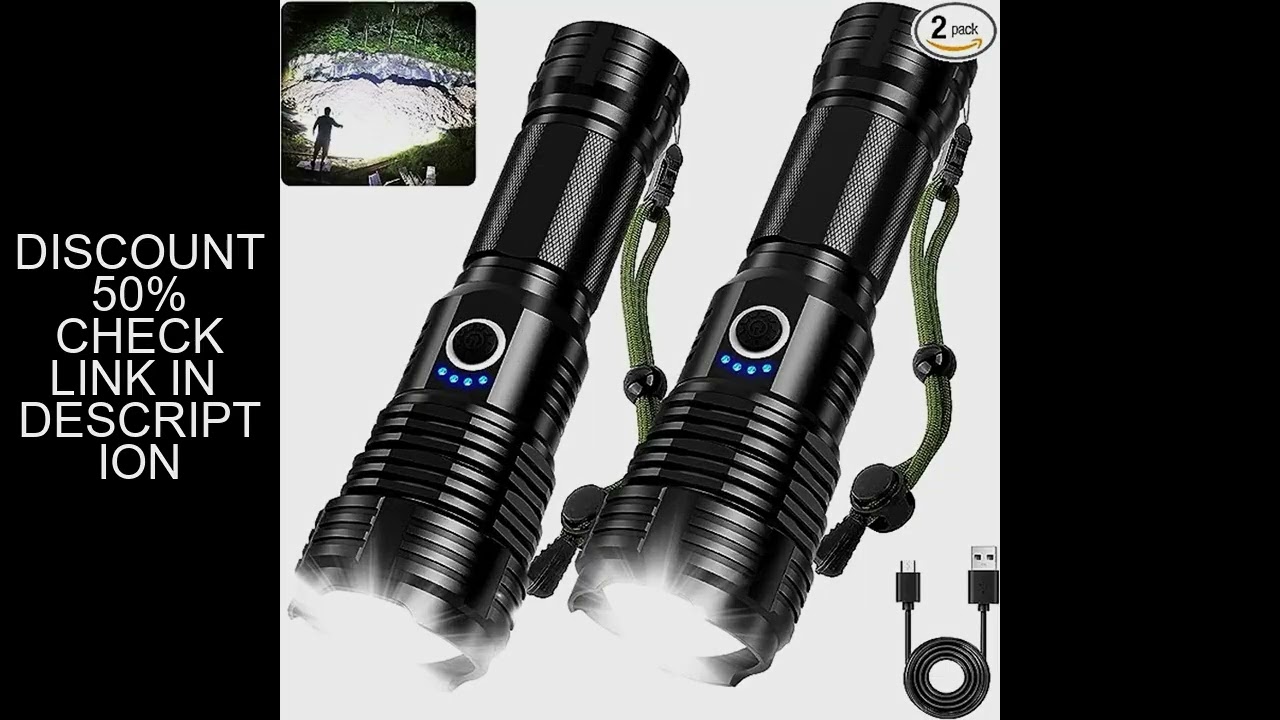 High Power XHP100 Led Flashlight Rechargeable 4 Core Torch Zoom Usb Hand Lantern For Camping, Outdoo