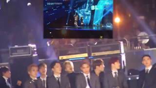 EXO & BTS REACTION TO BLACKPINK WHISTLE - PLAYING WITH FIRE 20161226 SBS GAYO DAEJUN