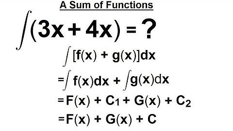 Calculus 2: How Do You Integrate? (7 of 300) A Sum of 2 Functions