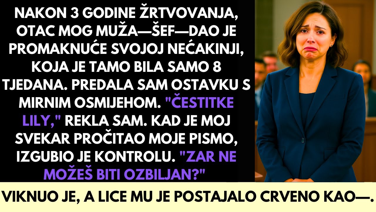 Smijao Se Kad Sam Dala Otkaz… Onda Je Pročitao Moje Pismo. Što Je Pisalo, Obrisalo Mu Osmijeh
