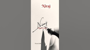 Niraj name signature style ❤️ #calligraphy #trending #name #shorts