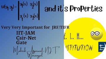 Wronskian Differential equations csir net/Wronskian and its properties/Wronskian method/Wronskian