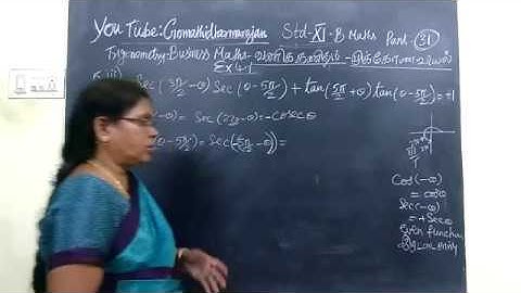 11th B-Maths [Part-31] Ex-5-1-iii Trigonometry Gomathi dharmarajan