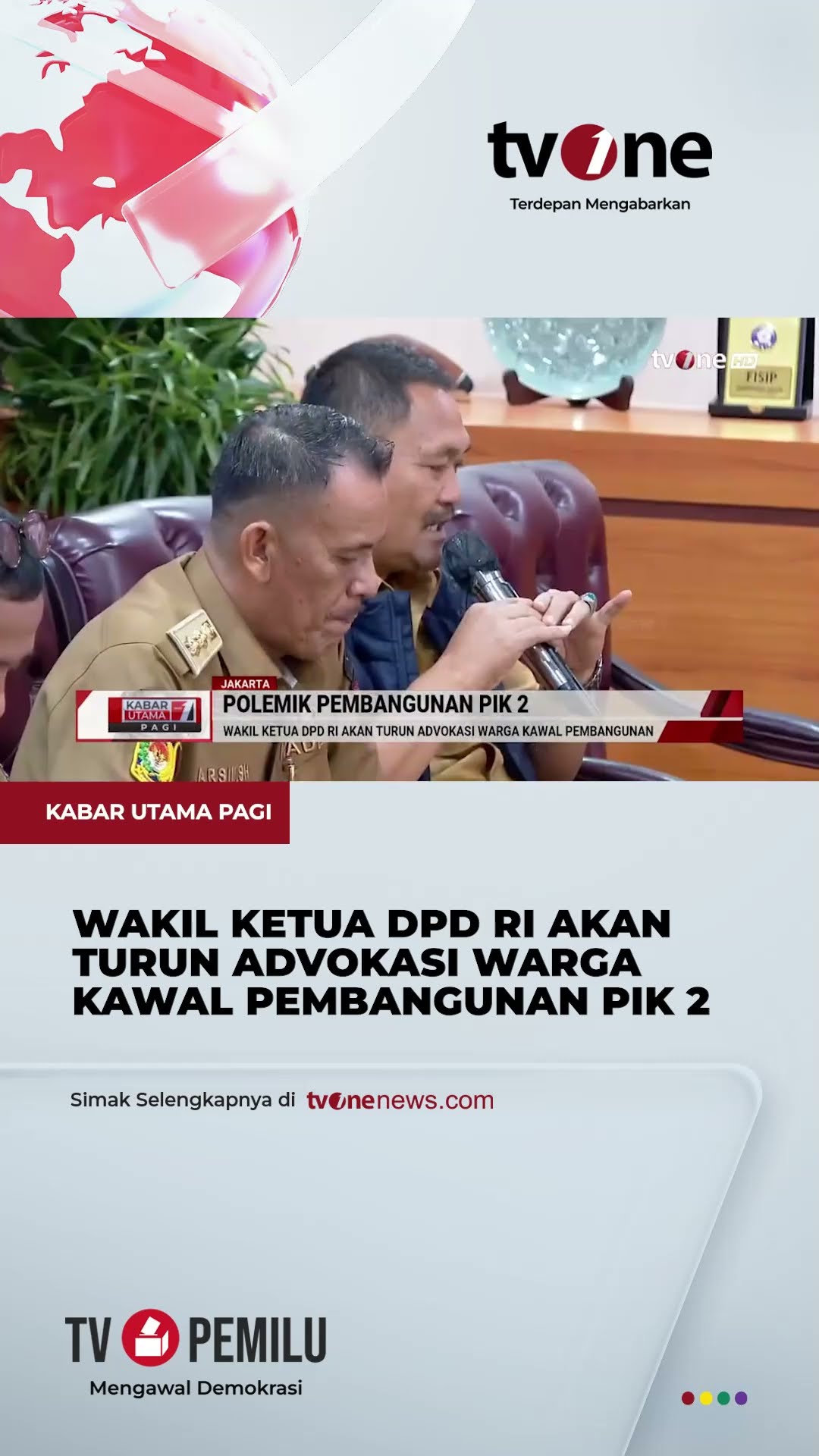 Pimpinan DPD Bertemu Apdesi, Bahas Polemik Pembangunan PSN PIK 2 |  tvOne