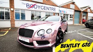 Bentley GTC Wrapped in Rose Gold Chrome