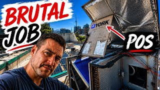 York Rooftop Bearing Replacement Turns Into a Shaft Disaster (HVAC RTU Repair)
