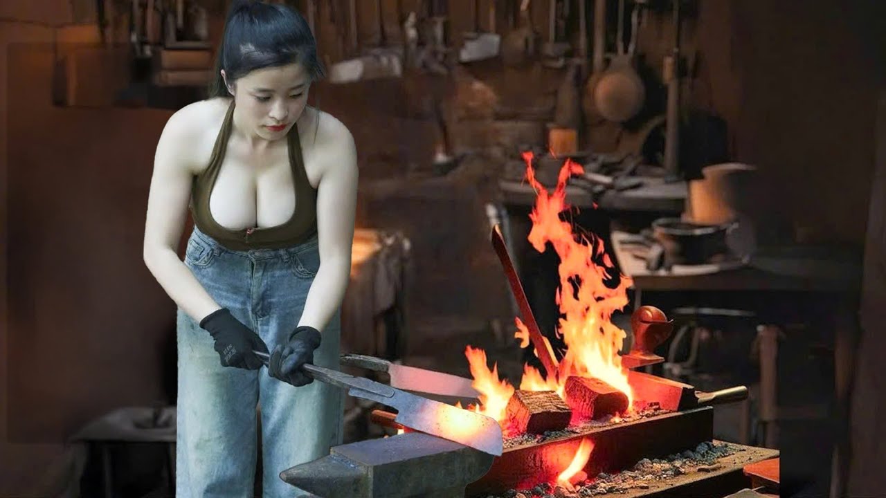 Turn Scrap Iron into Super Beautiful SANTOKU Kitchen Knives with Simple Machine | The Whole Process