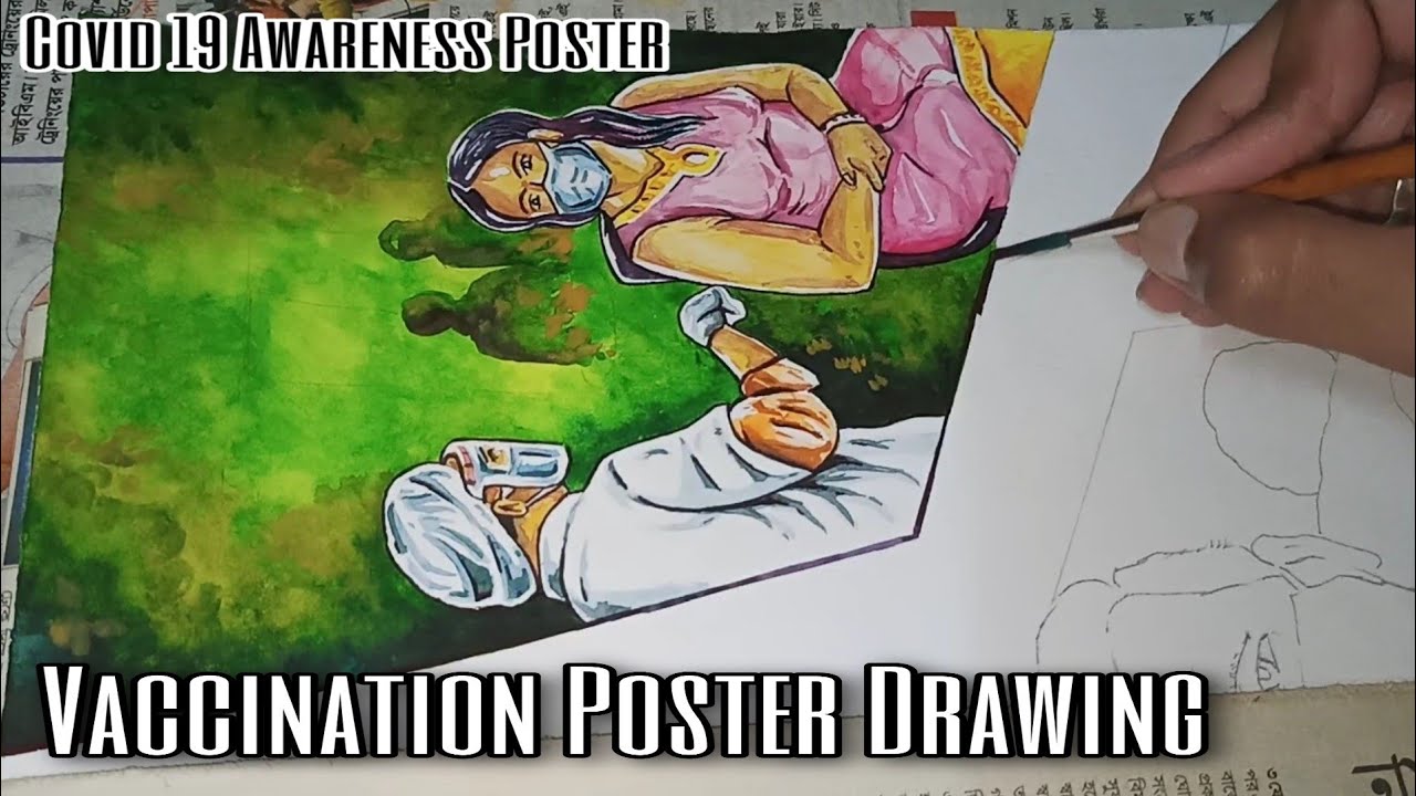 Covid 19 Vaccination Poster Drawing : Covid 19 Awareness Poster | Part 2