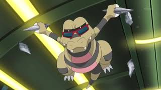 Pokemon Best Wishes- Krokorokwaruvile Beats Beartictunbears Aerial Ace & Uses It On Sawkdageki
