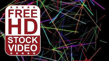 Free Stock Videos – colorful broken network lines on black background 3D animation