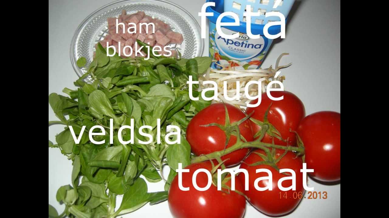 Veldsla salade met hamblokjes chefbrian YouTube