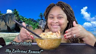 How I Make My Ramen (Highly Requested!) Shrimp and Noodles Mukbang!