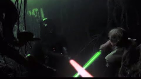 TESB: Darth Vader vs Luke (Green Lightsaber) cave training