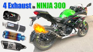 Loud Exhaust in NINJA 300 with Back Fire - Austin Racing