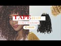 Tape hair with curly textures