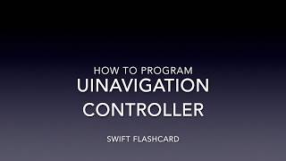 How to Program  NavigationContoller