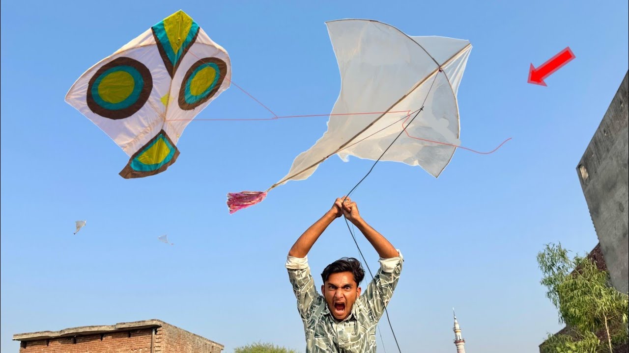 15 Feet Monster Kite Flying With Catch Small Kite | Big Plasticbag Kite Fly