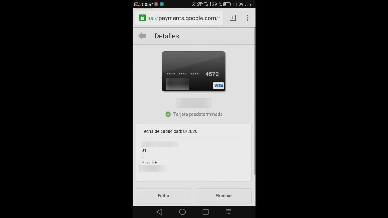 Como Eliminar Una Tarjeta De Credito De Play Store Desde Un Dispositivo Movil Youtube - como quitar la tarjeta de credito brawl stars