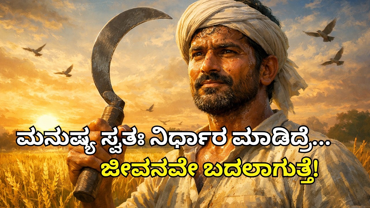 ಮನುಷ್ಯ ಸ್ವತಃ ನಿರ್ಧಾರ ಮಾಡಿದ್ರೆ… ಜೀವನವೇ ಬದಲಾಗುತ್ತೆ! ರೈತ ನಮಗೆ ಕಲಿಸಿದ ಪಾಠ | @KannadaTalesByAlka