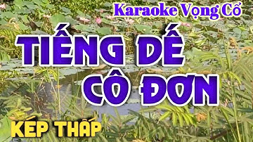 Karaoke Tiếng Dế Cô Đơn - Dây Kép Thấp