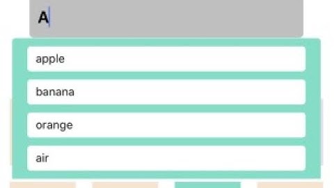 Dropdown Searchbar in React-native