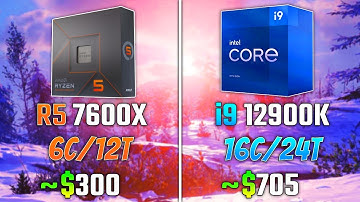 RYZEN 5 7600X vs INTEL i9-12900K | Test in 6 Games