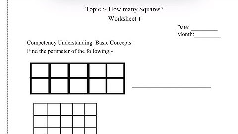 Class 5, maths, chapter 3 How many squares? Worksheet solution with explanation