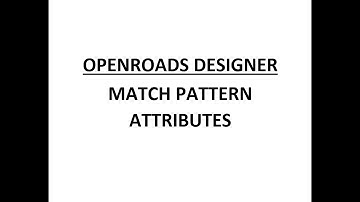 ORD - MicroStation - 11.10 - Match Pattern Attributes