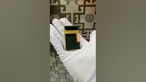 Trên tay ST Dupont Sơn mài Đen viền Vàng Classic. #batluadupont #lighter #dupont