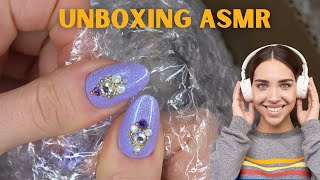 ASMR unboxing triggers 🎧 no talking 💅 nails tapping prodotti FOX spacchettamento