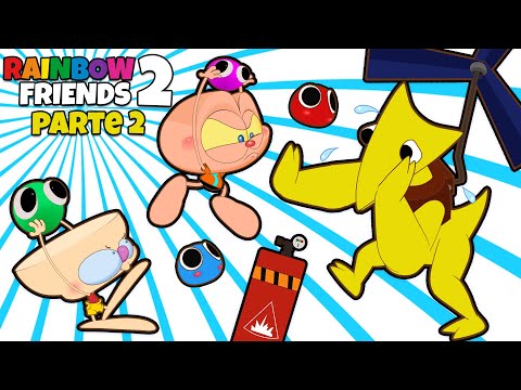 Mongo e Drongo em RAINBOW FRIENDS 2 contra YELLOW E LOOKERS - Parte 2